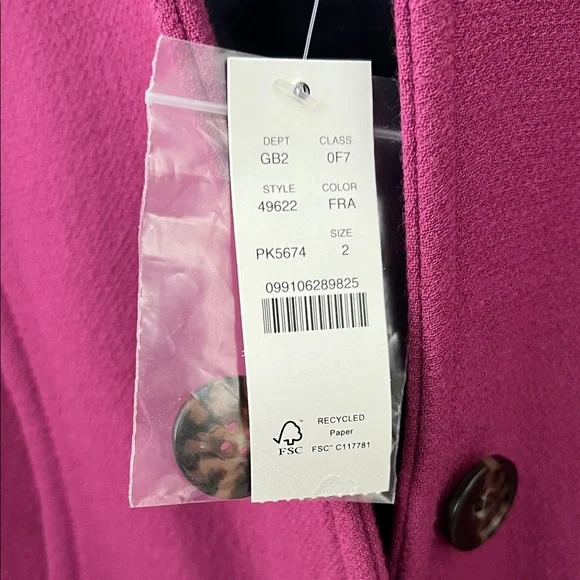 J. Crew Classic lady day coat in Italian double-cloth wool with Thinsulate® Sz 2 - Picture 3 of 9